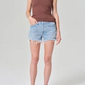 AGOLDE Light washed organic cotton denim cutoff Parker Short High Rise Size 29